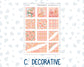 Kit 0278 - Hobonichi Cousin - Weekly Kit - August - Oops, All Peaches - 1.3” Wide Columns