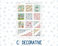 Kit 0259 - Hobonichi Cousin - Weekly Kit - March - Spring Garden Chores - 1.3” Wide Columns