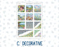 Kit 0267 - Hobonichi Cousin - Weekly Kit - May - Flowers For Mama - 1.3” Wide Columns