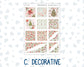 Kit 0308 - Hobonichi Cousin - Weekly Kit - December - Knit & Holly - 1.3” Wide Columns