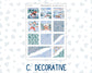 Kit 0247 - Hobonichi Cousin - Weekly Kit - December - Snow Day Adventures - 1.3” Wide Columns