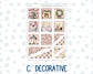Kit 0307 - Hobonichi Cousin - Weekly Kit - December - Velvet Hearth - 1.3” Wide Columns