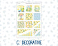 Kit 0227 - Hobonichi Cousin - Weekly Kit - July - Lemon Grove - 1.3” Wide Columns