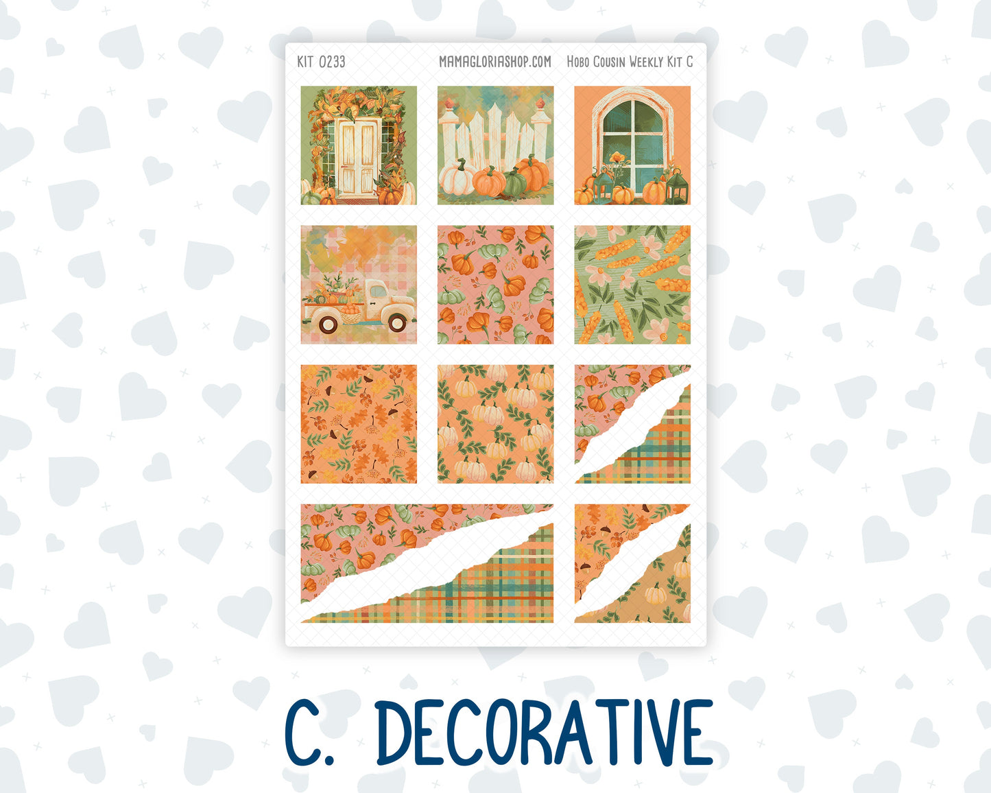 Kit 0233 - Hobonichi Cousin - Weekly Kit - September - Cinnamon Days - 1.3” Wide Columns