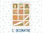 Kit 0233 - Hobonichi Cousin - Weekly Kit - September - Cinnamon Days - 1.3” Wide Columns