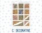 Kit 0243 - Hobonichi Cousin - Weekly Kit - November - Boho Autumn - 1.3” Wide Columns