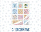 Kit 0270 - Hobonichi Cousin - Weekly Kit - June - Beachside Bliss - 1.3” Wide Columns