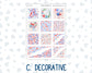 Kit 0273 - Hobonichi Cousin - Weekly Kit - July - Americana In Bloom - 1.3” Wide Columns