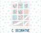 Kit 0246 - Hobonichi Cousin - Weekly Kit - December - Gingerbread Sweets - 1.3” Wide Columns