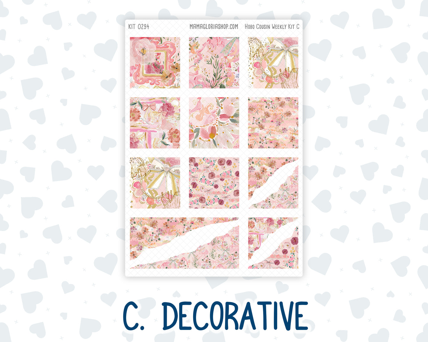 Kit 0294 - Hobonichi Cousin - Weekly Kit - September - Rosy Reveria - 1.3” Wide Columns
