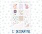 Kit 0225 - Hobonichi Cousin - Weekly Kit - July - Carnival Joy - 1.3” Wide Columns