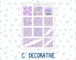 Kit 0263 - Hobonichi Cousin - Weekly Kit - April - Lavender Drift - 1.3” Wide Columns