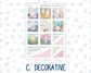 Kit 0262 - Hobonichi Cousin - Weekly Kit - April - Spring Puffs - 1.3” Wide Columns