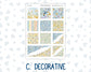 Kit 0265 - Hobonichi Cousin - Weekly Kit - May - Honeybee Sky - 1.3” Wide Columns