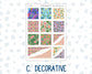 Kit 0226 - Hobonichi Cousin - Weekly Kit - July - Tropical Whimsy - 1.3” Wide Columns