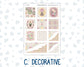 Kit 0232 - Hobonichi Cousin - Weekly Kit - September - Heirloom Garden - 1.3” Wide Columns