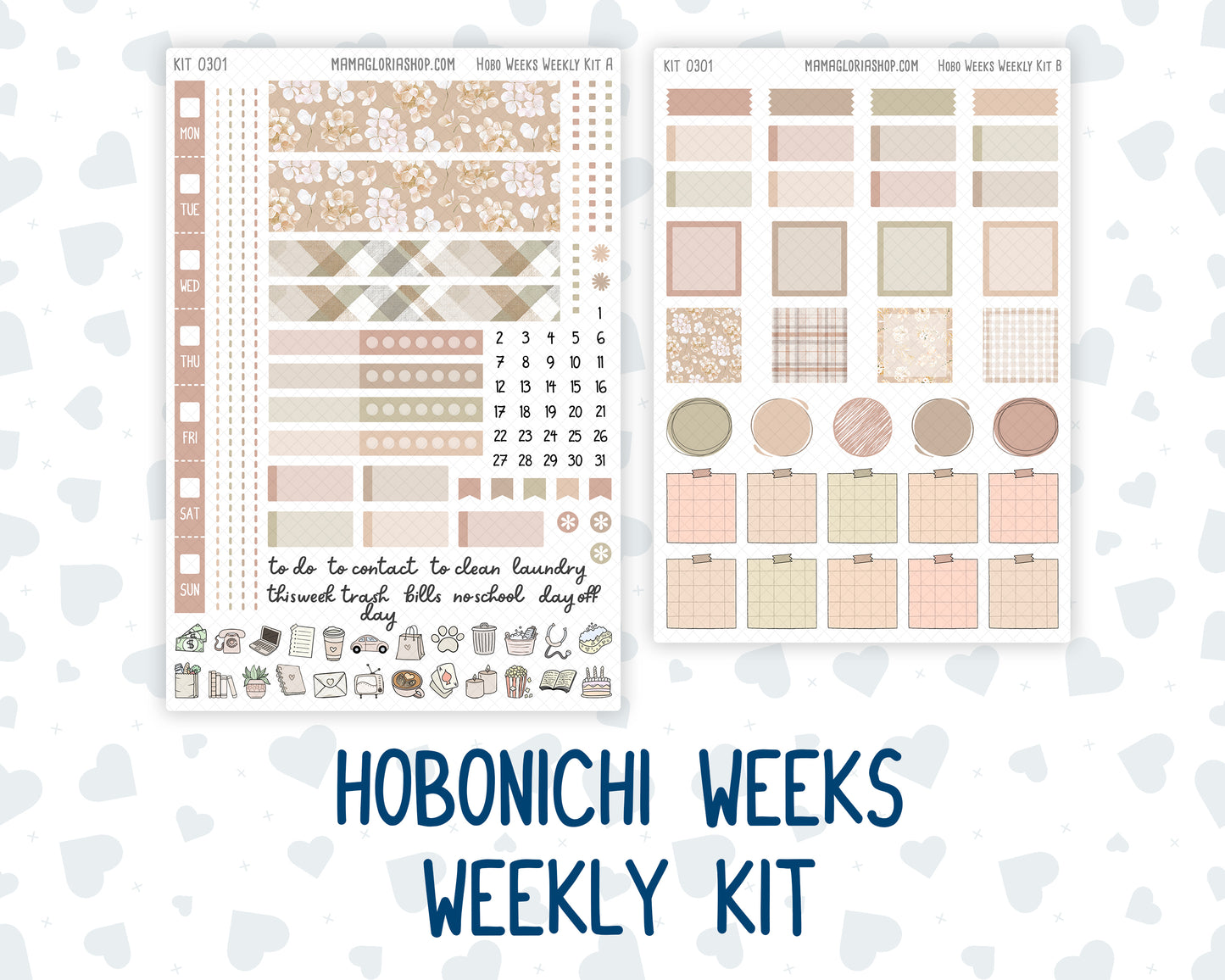 Kit 0301 - Hobonichi Weeks - Weekly Kit - November - Sunday Comfort