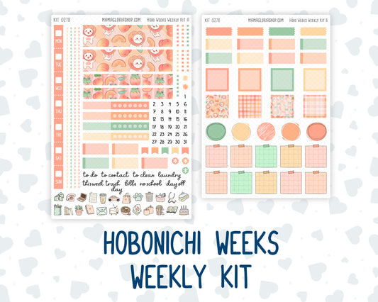 Kit 0278 - Hobonichi Weeks - Weekly Kit - August - Oops, All Peaches