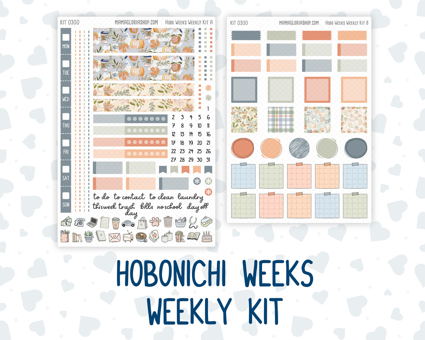 Kit 0300 - Hobonichi Weeks - Weekly Kit - October - Autumn Stroll