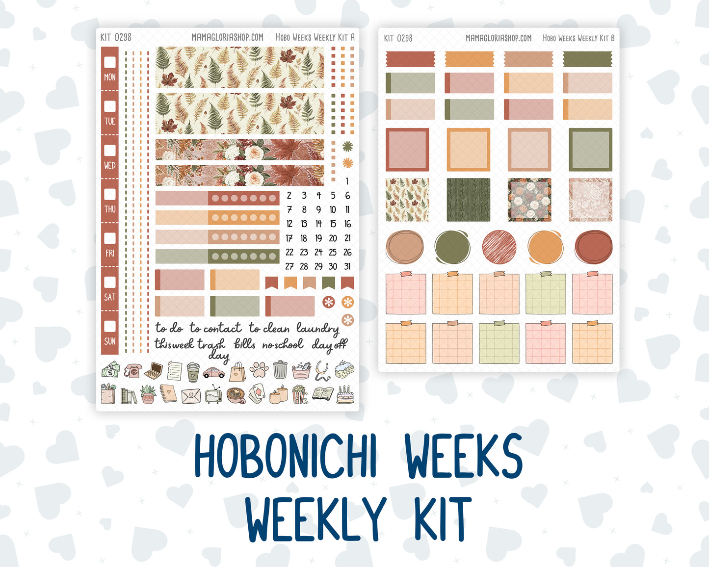 Kit 0298 - Hobonichi Weeks - Weekly Kit - October - Velvet Bloom
