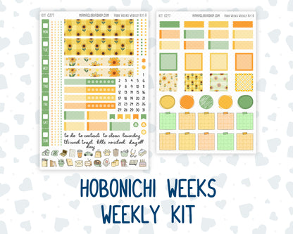 Kit 0277 - Hobonichi Weeks - Weekly Kit - August - Sunflower Drama Club