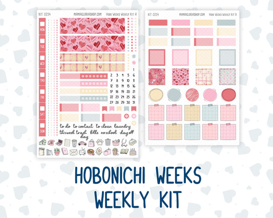 Kit 0254 - Hobonichi Weeks - Weekly Kit - February - Valentine Village