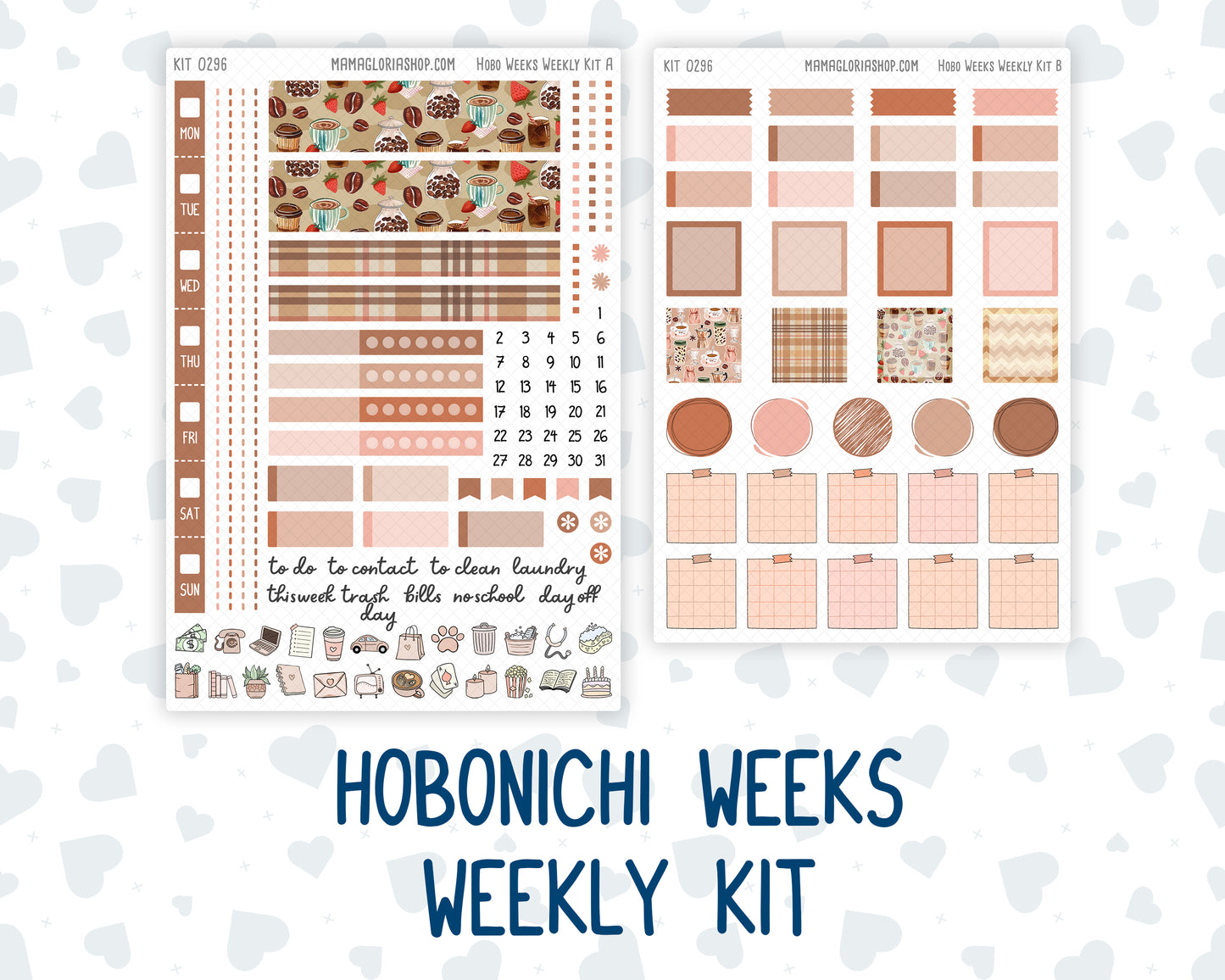 Kit 0296 - Hobonichi Weeks - Weekly Kit - September - Coffee Break