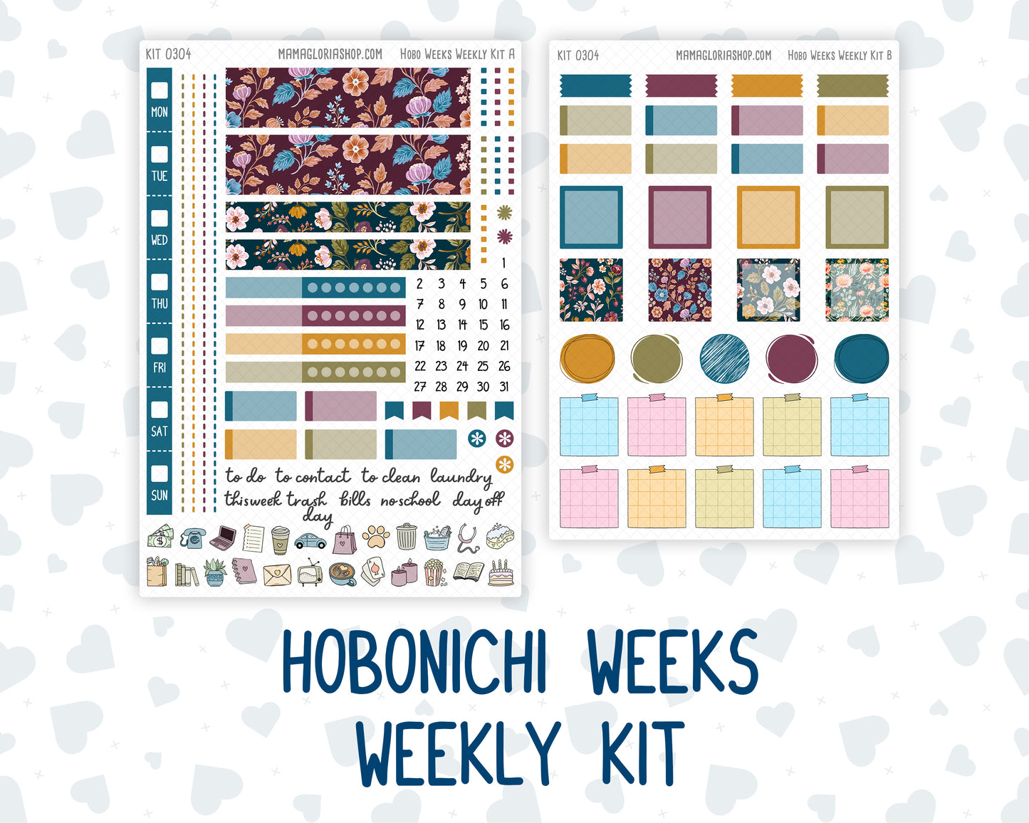 Kit 0304 - Hobonichi Weeks - Weekly Kit - November - Autumn In Bloom