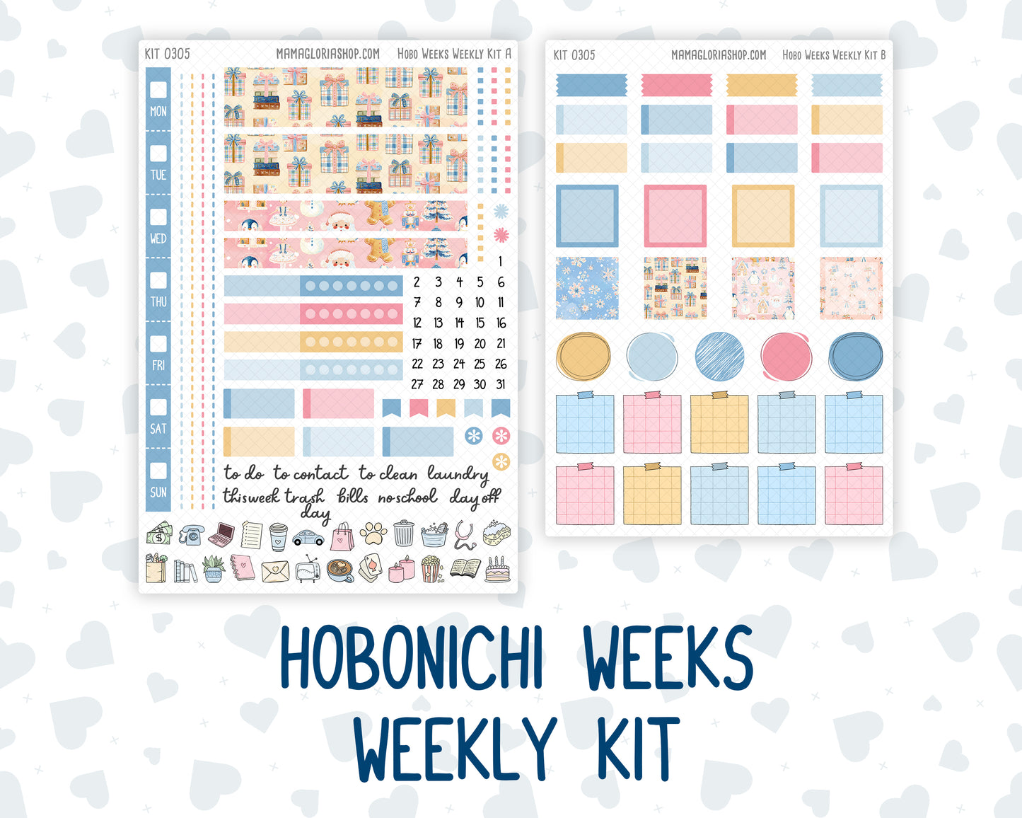 Kit 0305 - Hobonichi Weeks - Weekly Kit - December - Sugarplum Parade