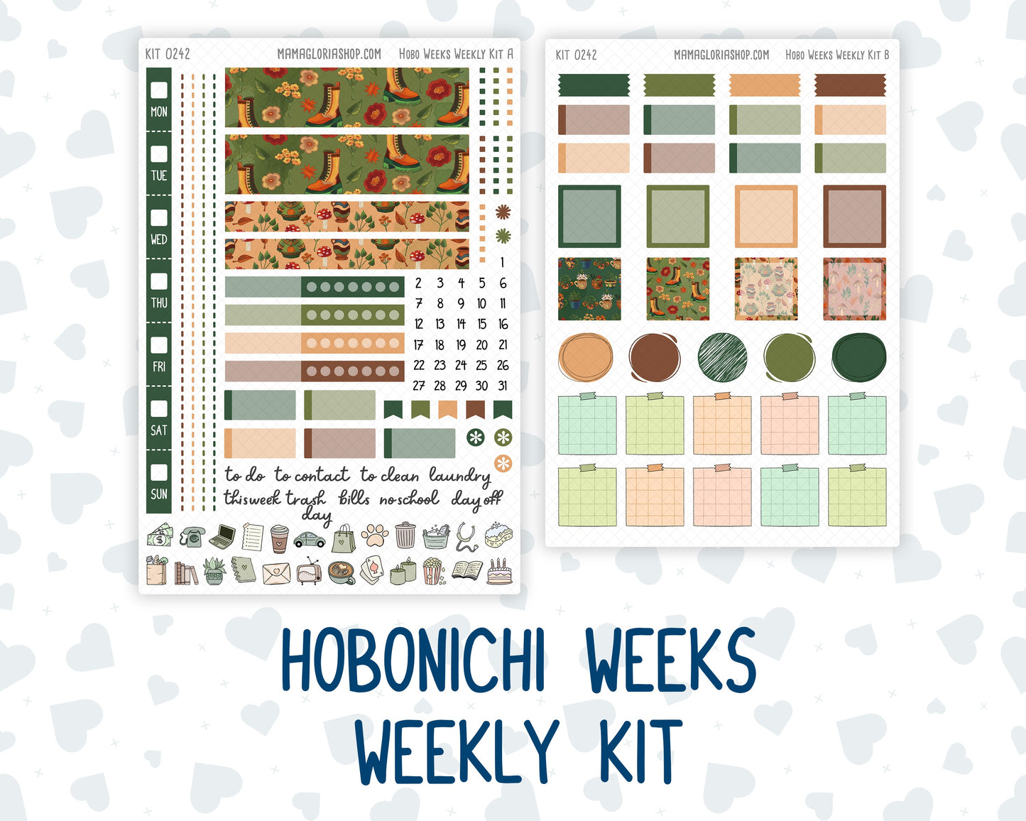 Kit 0242 - Hobonichi Weeks - Weekly Kit - November - Cottage Autumn
