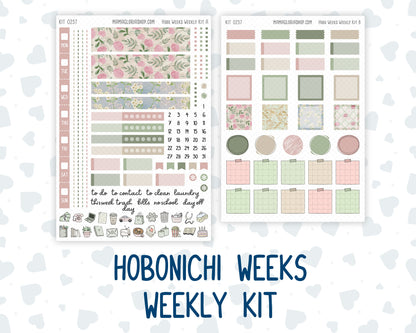 Kit 0257 - Hobonichi Weeks - Weekly Kit - March - Blush Garden
