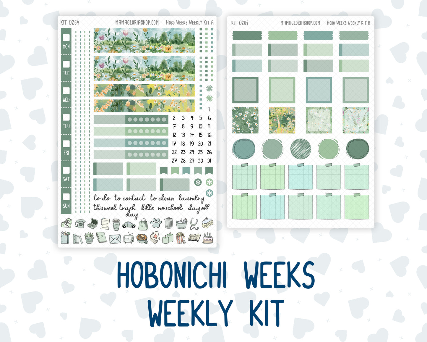 Kit 0264 - Hobonichi Weeks - Weekly Kit - May - Spring Walk