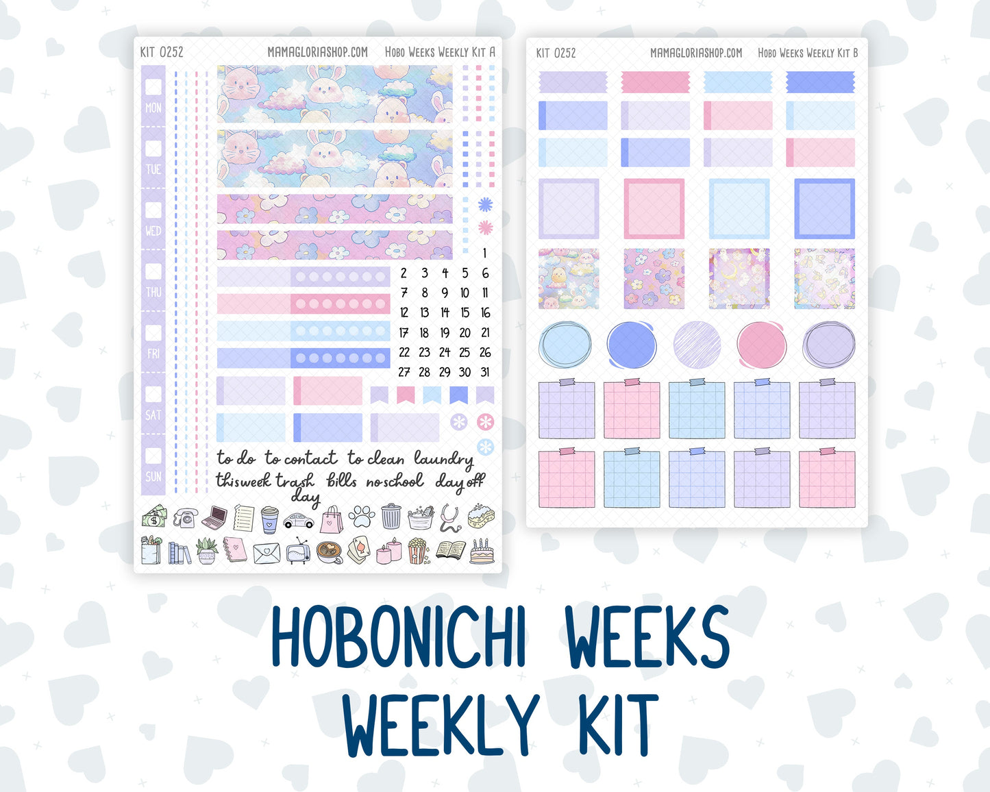 Kit 0252 - Hobonichi Weeks - Weekly Kit - February - Tokyo Candy Cloud