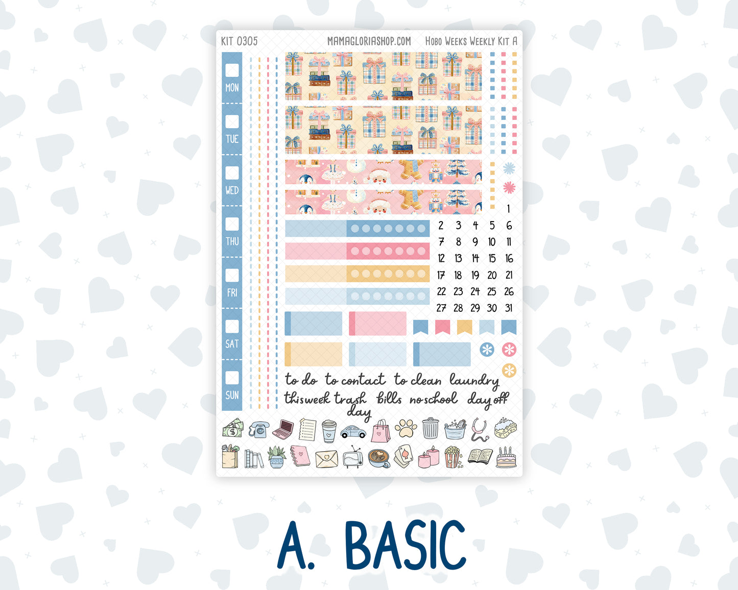 Kit 0305 - Hobonichi Weeks - Weekly Kit - December - Sugarplum Parade