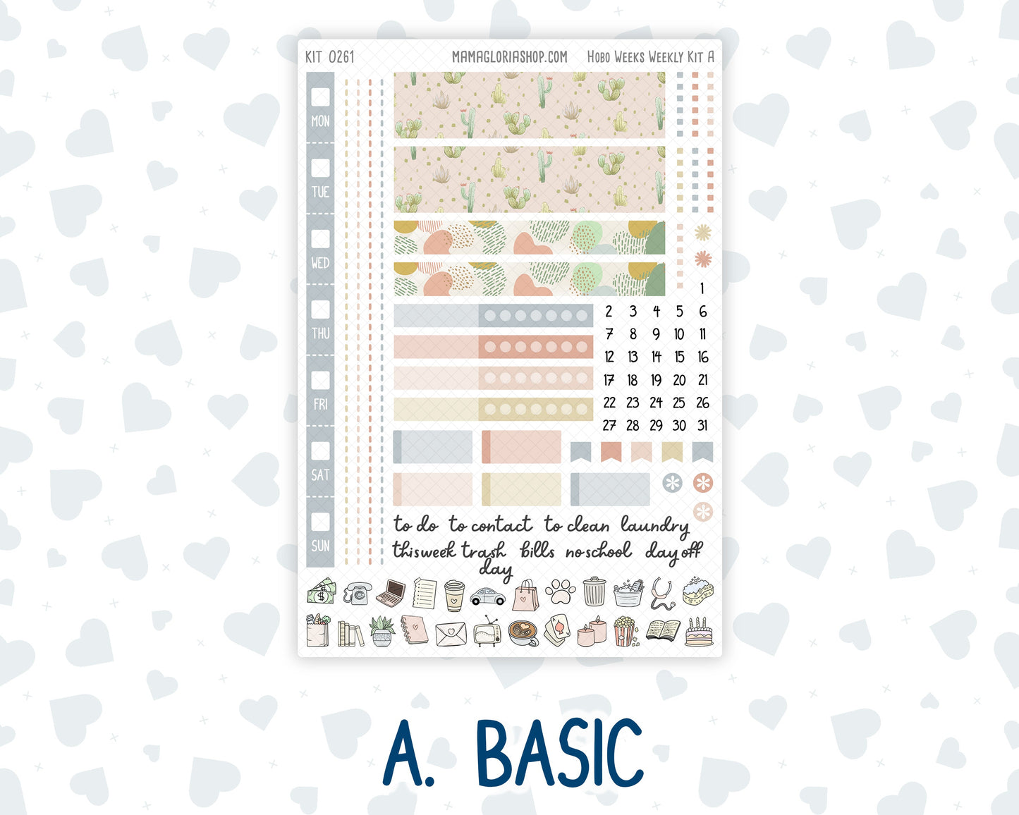 Kit 0261 - Hobonichi Weeks - Weekly Kit - April - Llama Spring