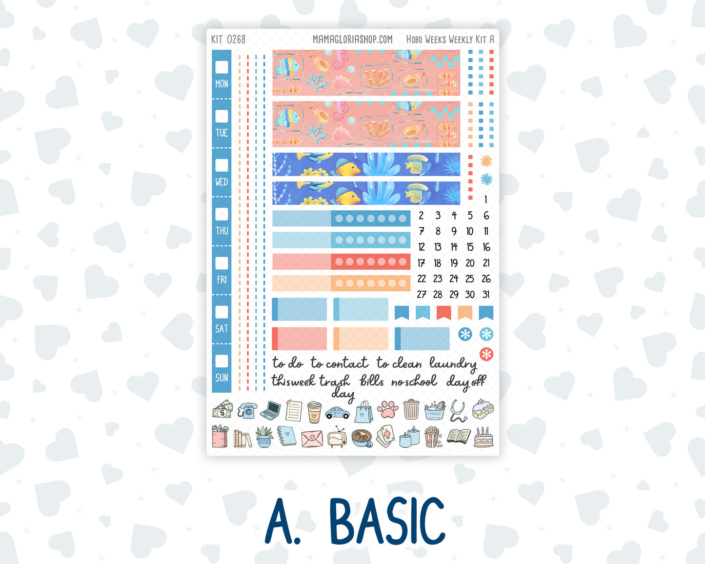 Kit 0268 - Hobonichi Weeks - Weekly Kit - June - Sea Sweeties