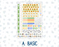 Kit 0229 - Hobonichi Weeks - Weekly Kit - August - Golden Faces