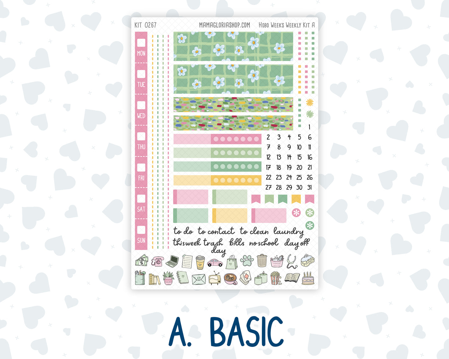 Kit 0267 - Hobonichi Weeks - Weekly Kit - May - Flowers For Mama
