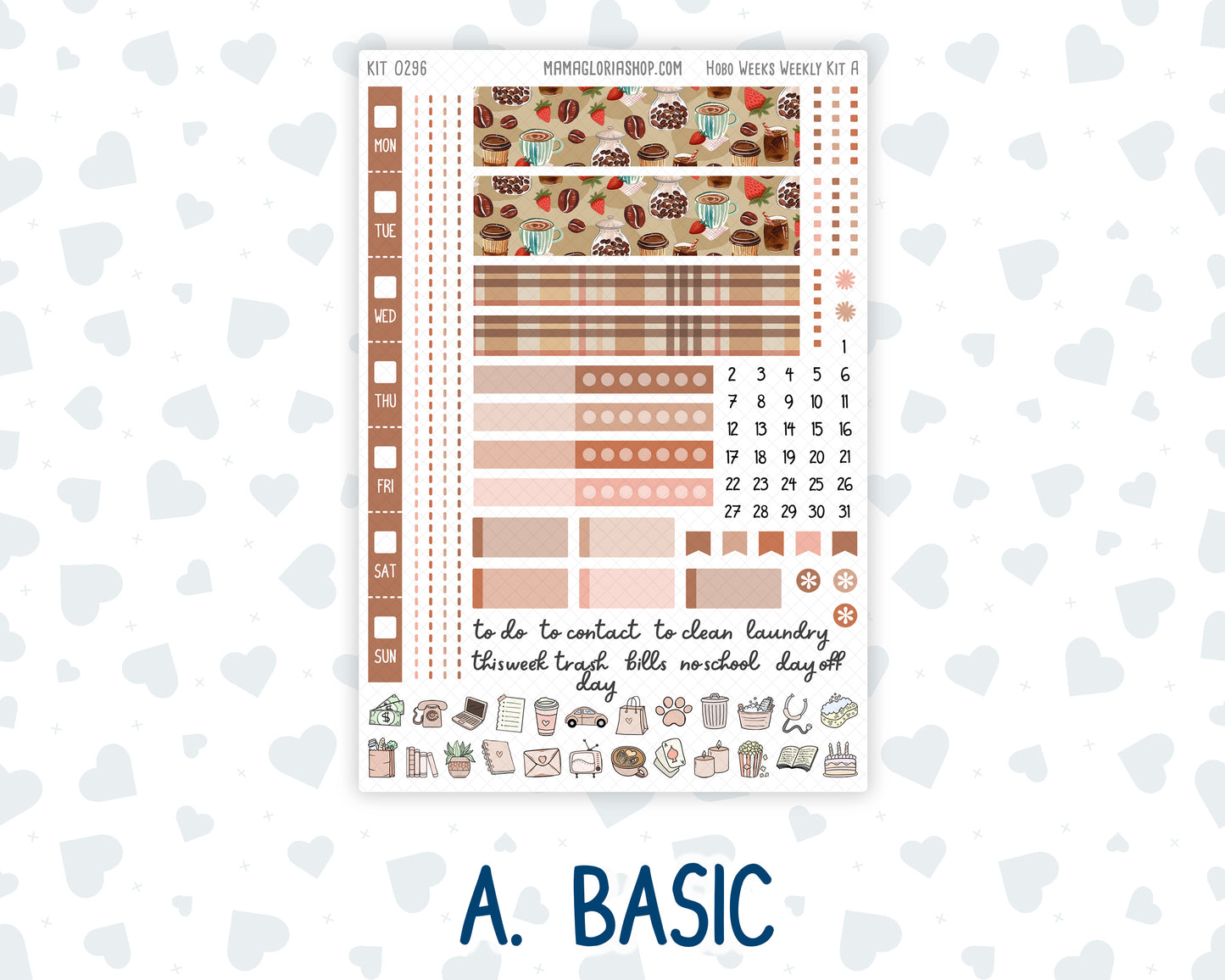 Kit 0296 - Hobonichi Weeks - Weekly Kit - September - Coffee Break