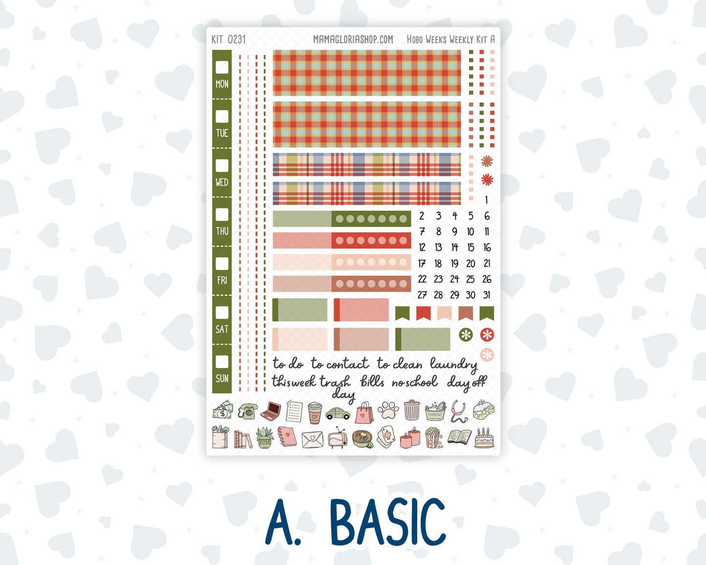 Kit 0231 - Hobonichi Weeks - Weekly Kit - August - Backyard BBQ