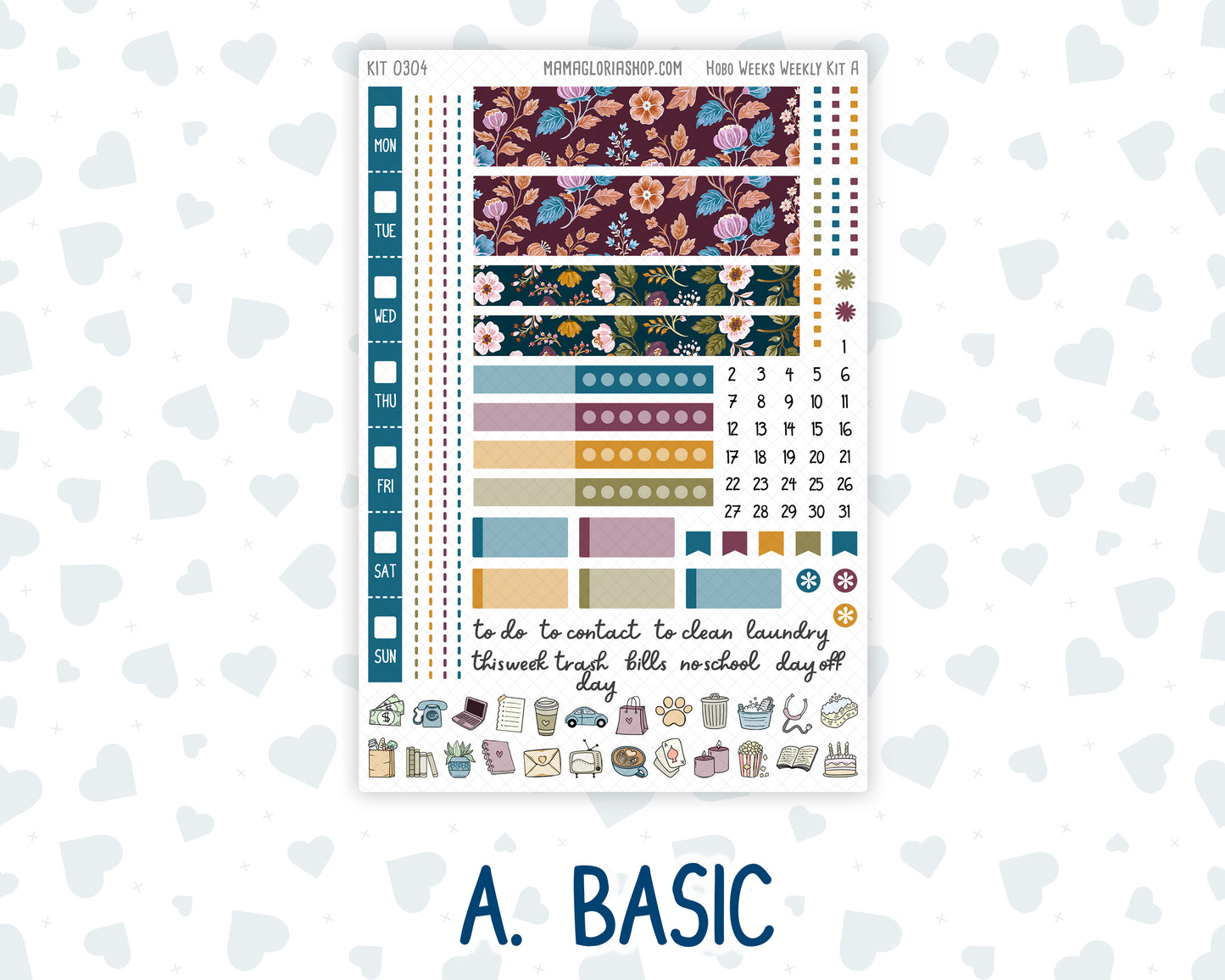 Kit 0304 - Hobonichi Weeks - Weekly Kit - November - Autumn In Bloom