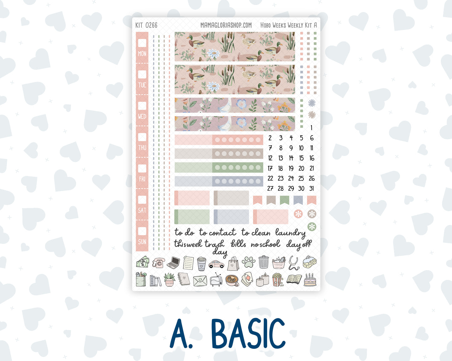 Kit 0266 - Hobonichi Weeks - Weekly Kit - May - Froggy Lake Picnic