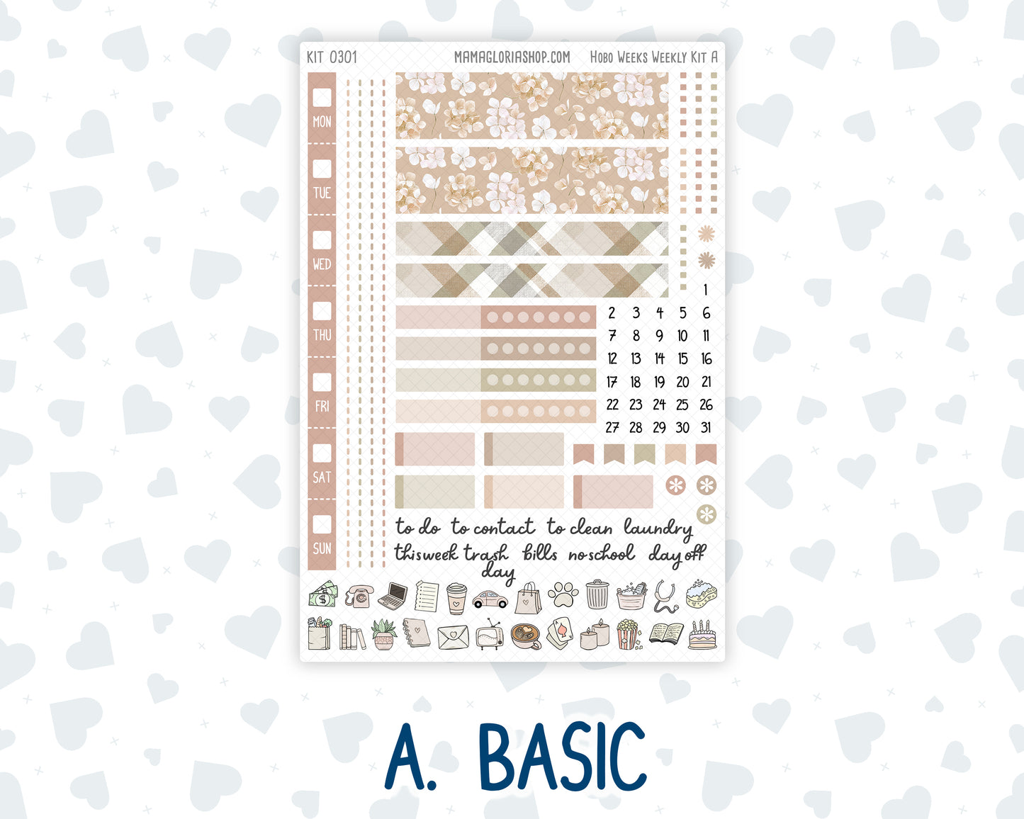 Kit 0301 - Hobonichi Weeks - Weekly Kit - November - Sunday Comfort