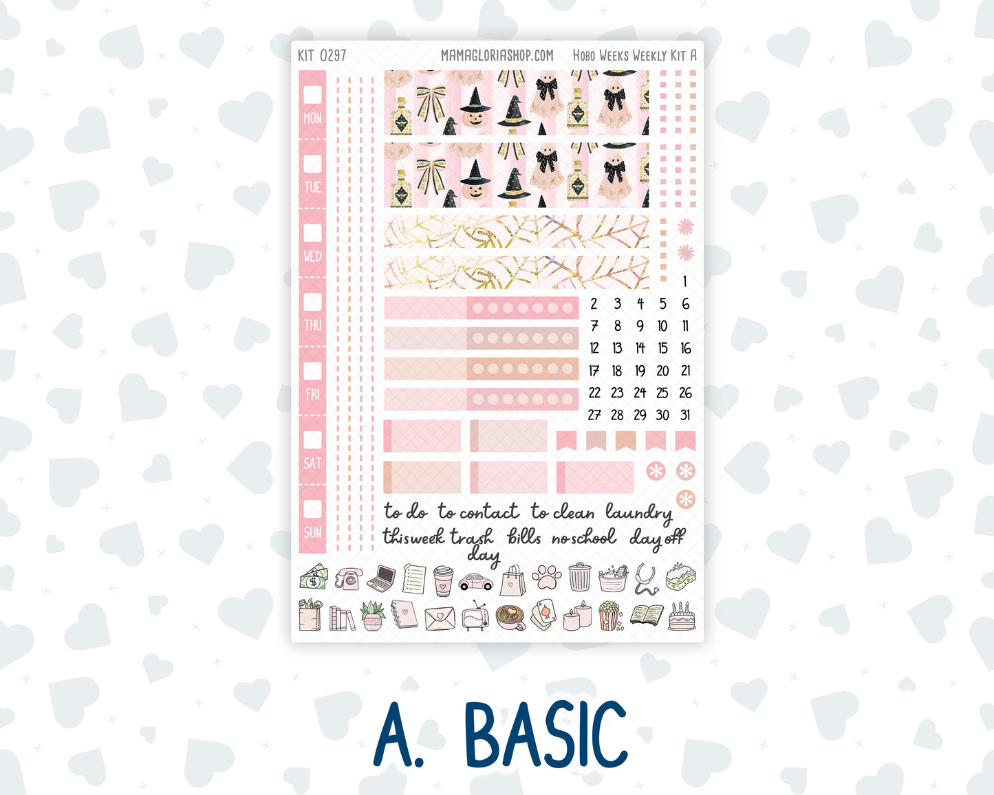 Kit 0297 - Hobonichi Weeks - Weekly Kit - October - Pink Spell