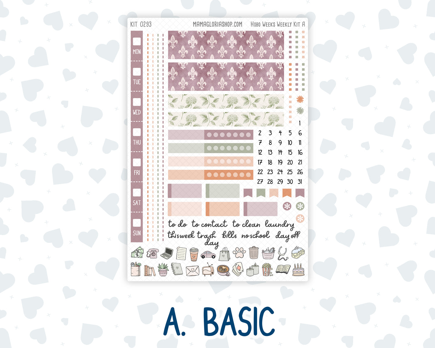 Kit 0293 - Hobonichi Weeks - Weekly Kit - September - Fleur de Provence