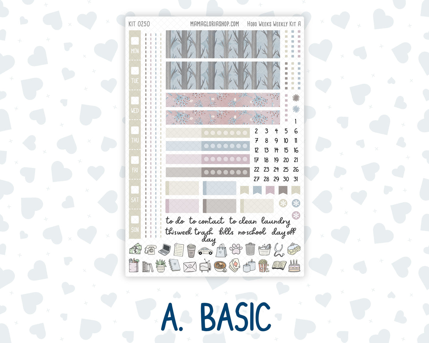 Kit 0250 - Hobonichi Weeks - Weekly Kit - Quiet January