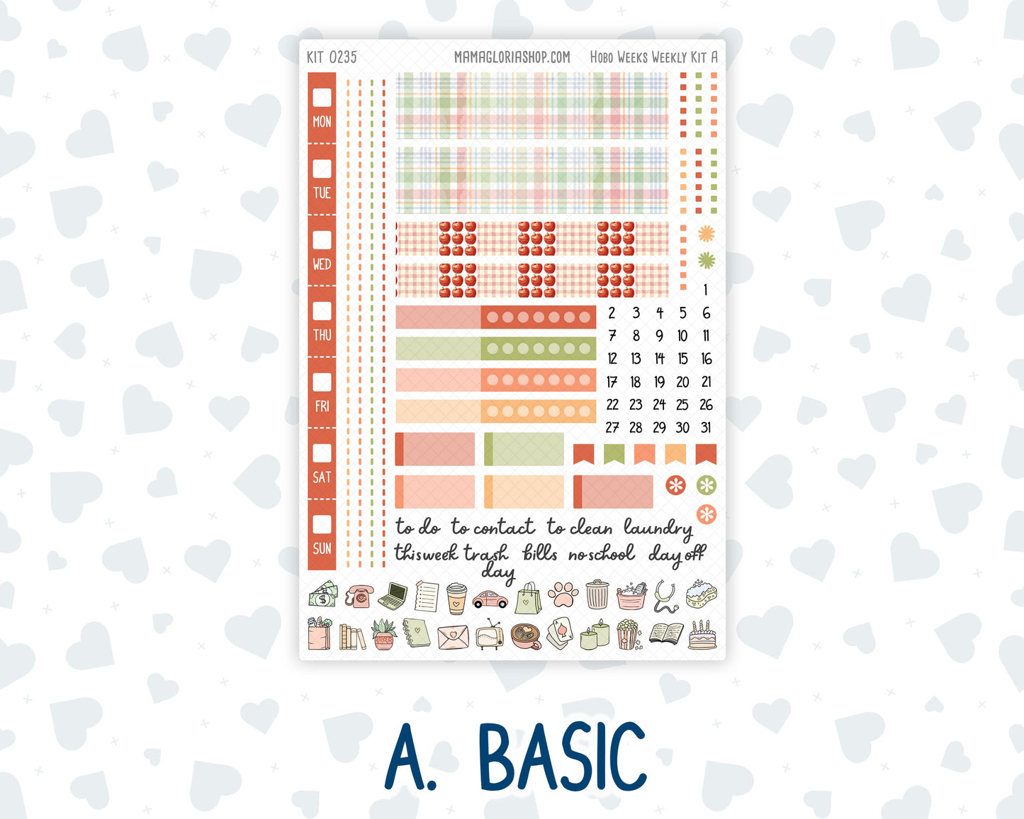 Kit 0235 - Hobonichi Weeks - Weekly Kit - September - Apple Orchard
