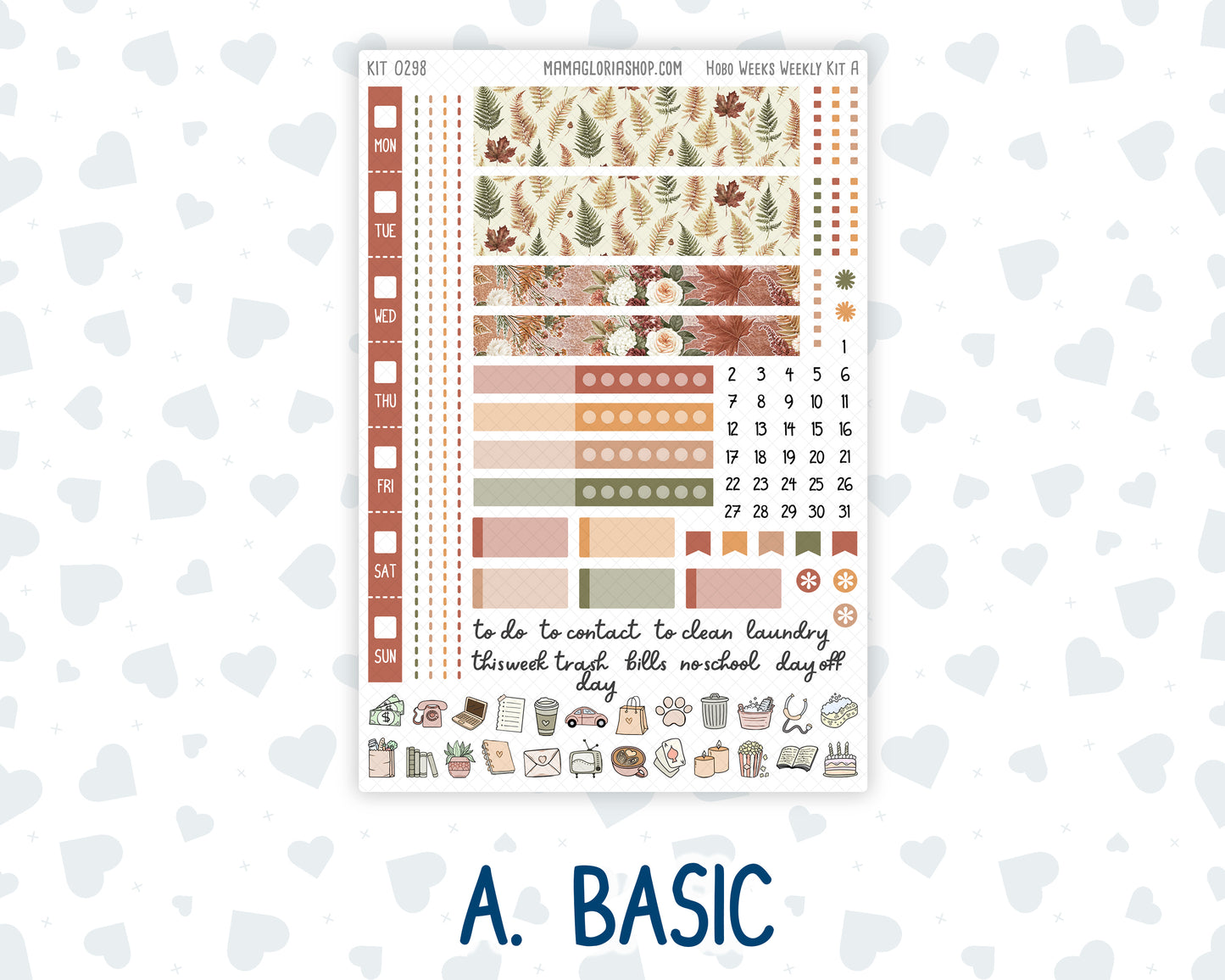 Kit 0298 - Hobonichi Weeks - Weekly Kit - October - Velvet Bloom