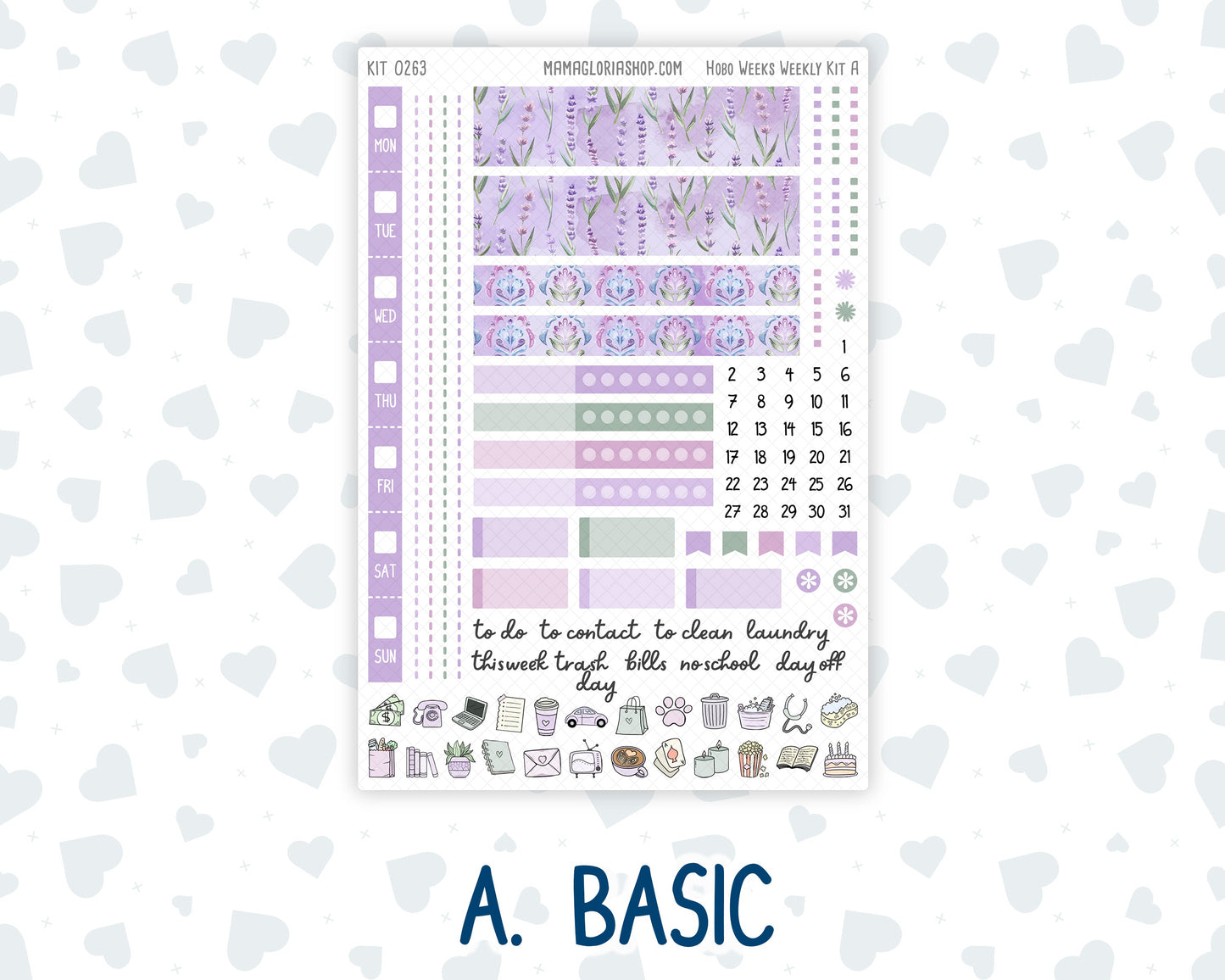 Kit 0263 - Hobonichi Weeks - Weekly Kit - April - Lavender Drift