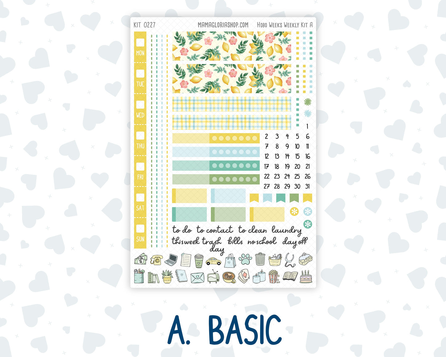 Kit 0227 - Hobonichi Weeks - Weekly Kit - July - Lemon Grove